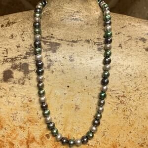 FAS Pearl Necklace Multi Colors Cultured Freshwater 18 Inches